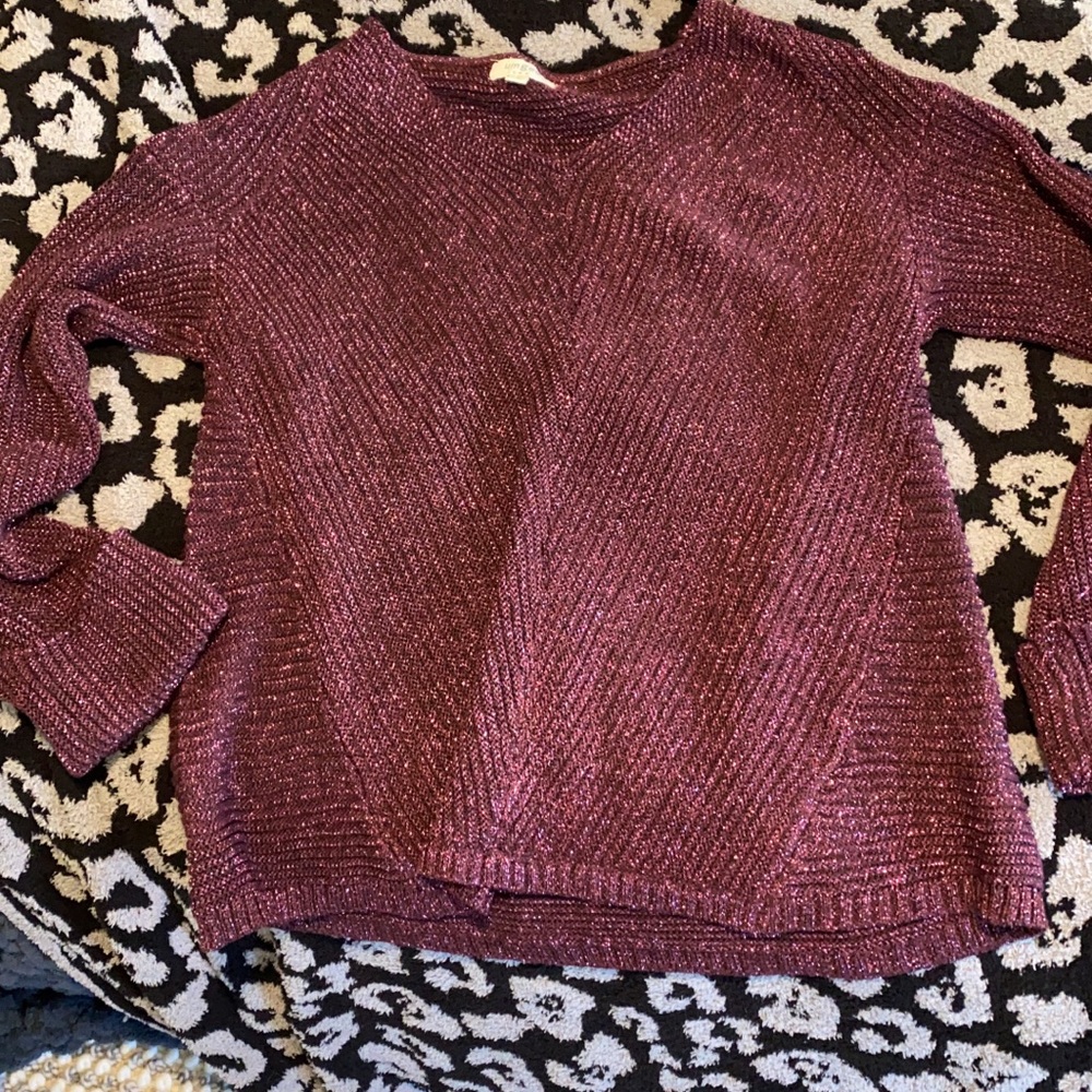 Sparkly purple sweater